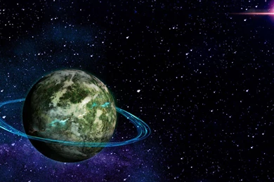 PLANET AND GALAXY WALLPAPER   (