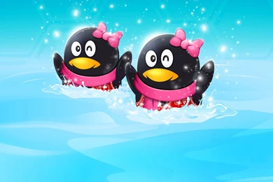 Cute Penguin Swimming Wallpapers HD, HD Desktop Wallpapers