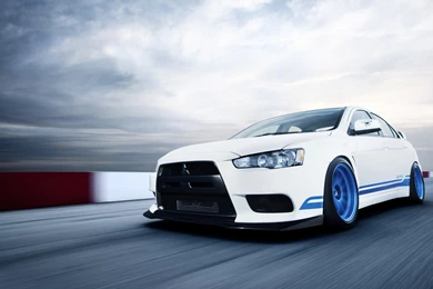 Wallpapers Mitsubishi Evo X Gates Rs White Front View Car ...