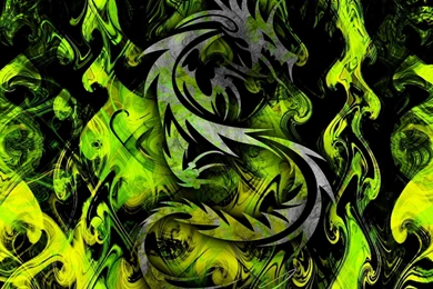 High Resolution Desktop Pictures With Cool Green Tribal Dragon ...