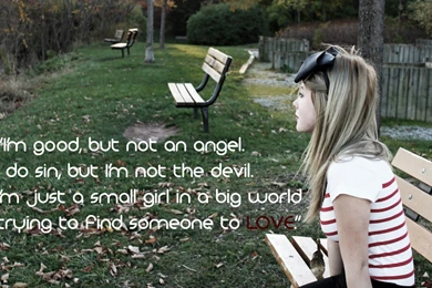 Sad Lonely Girl Sitting On Bench Hd With Quotes Wallpapers
