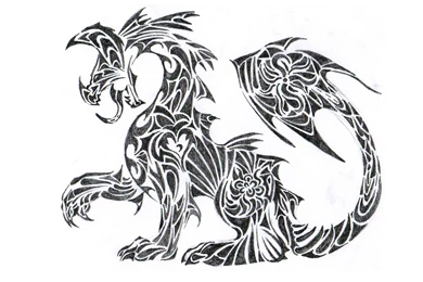 Tribal Dragon Tattoo Wallpapers