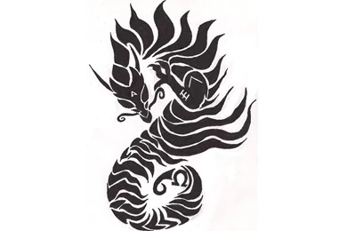 Free Designs   Curvy Tribal Dragon Tattoo Wallpapers