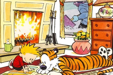 Calvin And Hobbes Hobbles Hd Wallpapers   (