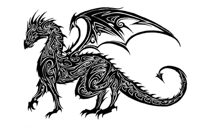 Tribal Dragon Tattoo Design Wallpapers