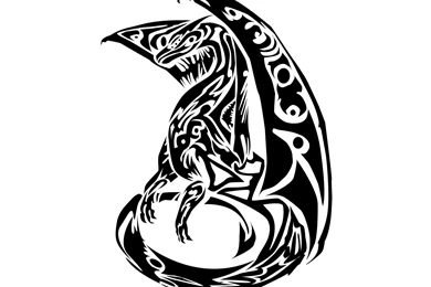 Free Designs   Looks So Real Tribal Dragon Tattoo Wallpapers ...