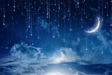Moonlight Sky Night Stars Fantasy Wallpapers Free Desktop ...