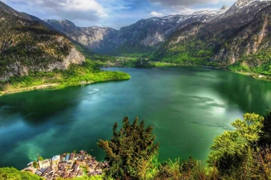 Landscape Eutrophic Lake Mountain Wallpapers Hd : Wallpapers13.com