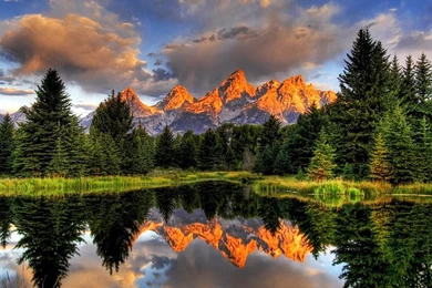 Wallpapers Sunset Lake The Free Mountain 1024x768