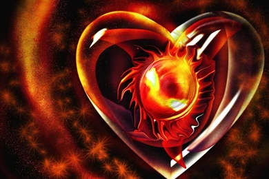 Wallpapers Fire Heart 1600x1200
