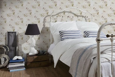 AS Creation Bird Flower Pattern Floral Postcard Stamp Wallpapers 959481