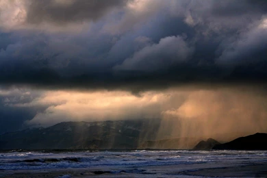 Sky: Landscapes Coast Storm Rain Clouds Ocean Sea Full HD ...
