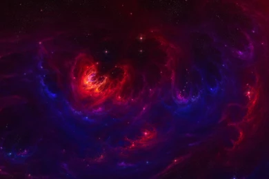 Full HD Wallpapers + Space, Nebulae, Stars, Blue, Red