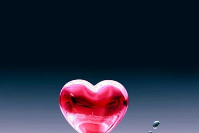 3d Hearts Red Droplet Wallpapers iPhone