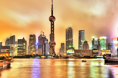 Shanghai Skyline 2015   Wallpaper.