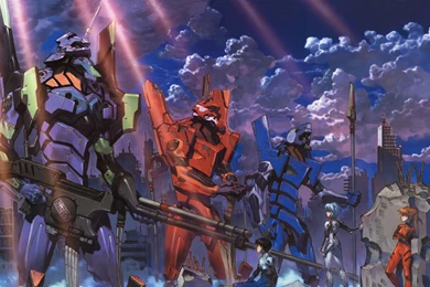 Download Wallpapers 3840x2160 Eva, Robots, Anime, Evangelion 4K ...