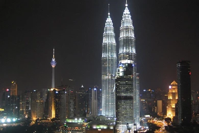 Wallpapers Night Walpaper View Of Klcc Twin Tower Moments In My ...