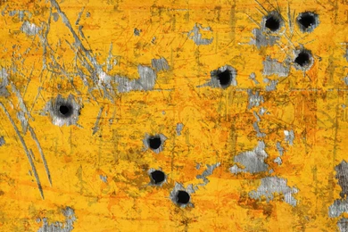 Download Wallpapers 3840x2160 Paint, Metal, Bullet Holes, Stains ...
