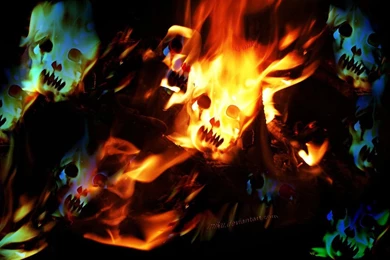Skull On Fire Wallpapers   Wallpapers Cave