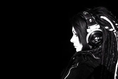 Skullcandy, Headphones, Girl, Dark, Black Backgrounds   HD Wallpapers
