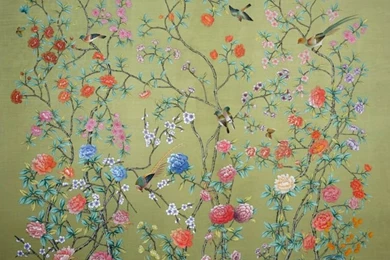 Handpainted Wallpapers On Silk