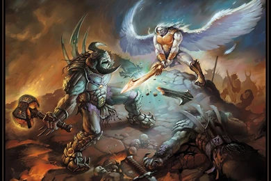 Wallpapers Angel And Demons Sanctuary Fantasy Style With Sword ...