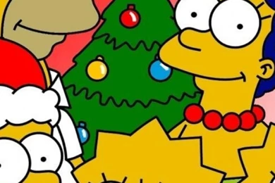 Wallpaper: Simpsons, New Year, Christmas, Cartoon, Characters ...