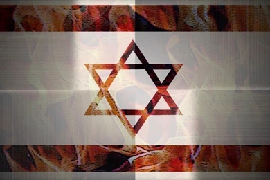 Flaming Star Of David On Abstract   Christian Wallpapers Gallery