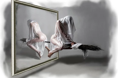 WITCH IN THE MIRROR WALLPAPER   (