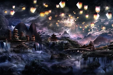 DeviantArt: More Like Fantasy Landscape By Nicholasgwee