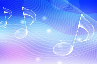 Music Notes, Blue, Waves   HD Wallpapers