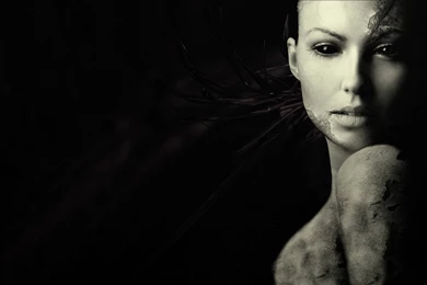 Download Wallpaper: Beautiful Girl, Black Background, Download ...