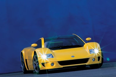 VW W12  Yellow  Front  Blue Background  1280x960
