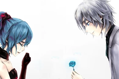 Anime Love Couple Boy Giving Rose To Cry Girl Wallpapers ...