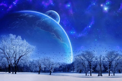 Download Wallpapers 3840x2400 Nature, Landscape, Winter, Sky, Snow ...