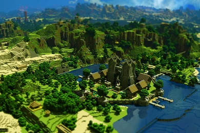 Download Minecraft Tilt Shift Wallpapers 1920x1200