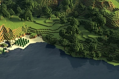 Minecraft Landscape iPhone Wallpapers