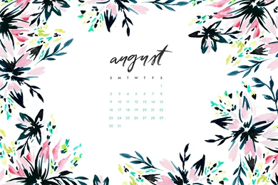 August Tropical Floral Wallpapers