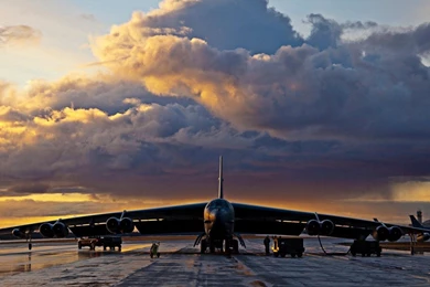 Sunset Aircraft B 52 Stratofortress Aviation Wallpapers