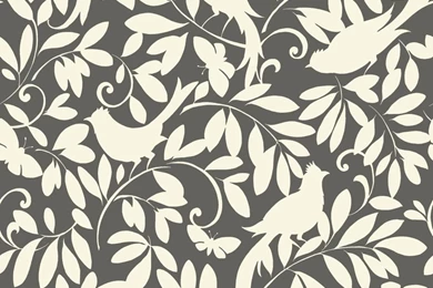 Waverly Cottage Birdsong 20.5' X 20.5" Botanical Wallpapers