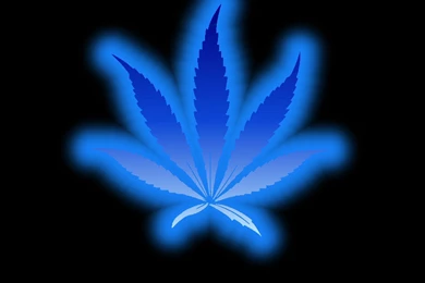 Wallpapers Weed Blue Marijuana Glowing Artwork 1600x1200