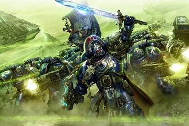 1366x768 Ultramarines, Ultramarines, Battle, Monolith, Warhammer ...