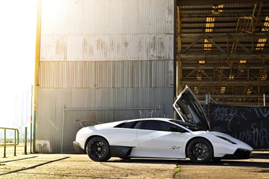 White Lamborghini Murcielago Sv Wallpapers