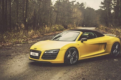 Yellow Audi R8 V10 Spyder Hd Wallpapers