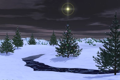 Free 3D Wallpapers 'Silent Night' 1024x768