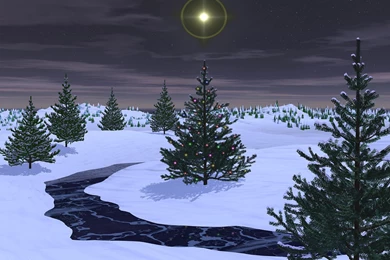 Free 3D Wallpapers 'Silent Night' 1600x1200