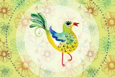 Watercolor Hand Painted Bird Backgrounds Vector