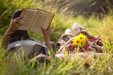 Mood girl boy couple meadow wallpaper 1920x1200 Magic4Walls.com