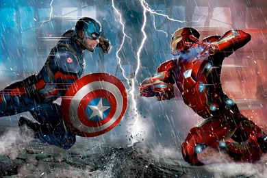 Captain America Vs Iron Man Wallpapers Art 192... 3794