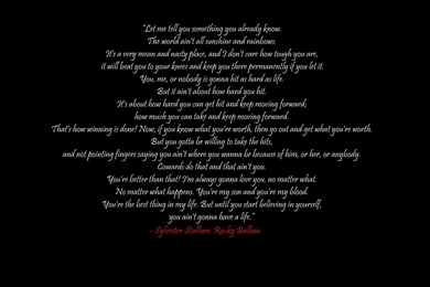 Sylvester Stallone, Rocky Balboa, Inspirational, Quote Wallpapers ...